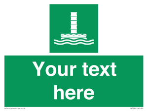 Custom sign safe condition Evacuation chute 